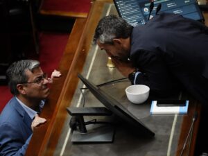 El tenso cruce entre Martín Menem y el jefe de la bancada K" - "Invitación a pelear: la confrontación entre Martín Menem y el jefe de la bancada K