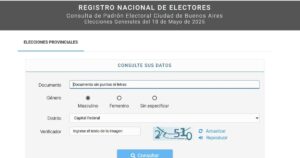consultá el padrón de CABA para las elecciones 2025