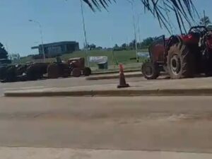Productores de yerba bloquean acceso a organismo en protesta por desregulación del mercado.