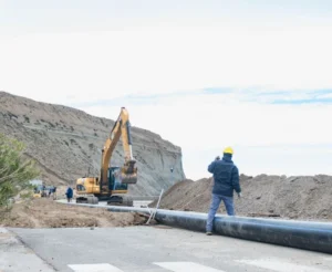 Rada Tilly avanza con la ampliación de su planta de tratamiento de efluentes cloacales