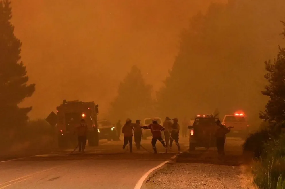 Un brigadista sufrio graves quemaduras y debió ser trasladado