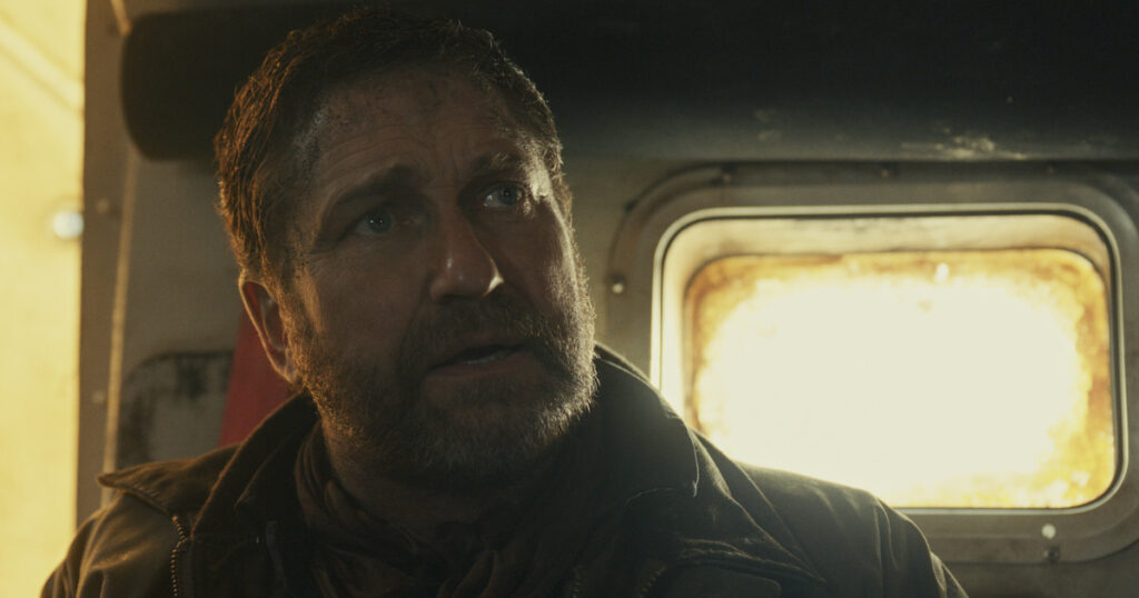 Gerard Butler va de acá para allá para salvar a su familia en El día del fin del mundo: Migración