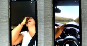 se filmaba con el celular mientras manejaba, chocó y mató a dos personas