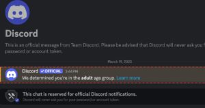 ¿Qué sucede si no completas la verificación de edad de Discord?