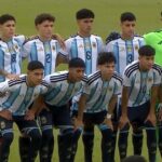 Utilice este título Argentina enfrenta a Estados Unidos en el predio de Ezeiza y con Tomás Aranda e Ian Subiabre entre los titulares y cree en base a ese titulo original un titulo nuevo, preciso, comprensible y que no pierda relacion con el titulo original. Necesito que me devuelvas solo y nada mas que el titulo nuevo.