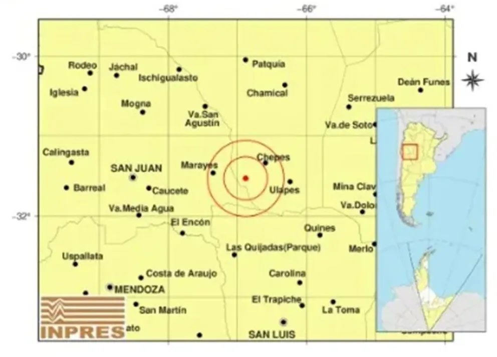 Sismo de 5 grados de magnitud sacudió a la provincia de La Rioja
