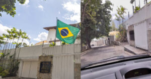 Tras una saga de dos meses, la bandera de Brasil dejó de flamear en la residencia argentina en Caracas