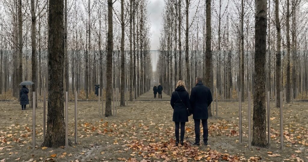 un bosque de fresnos acompaña el rito de la despedida