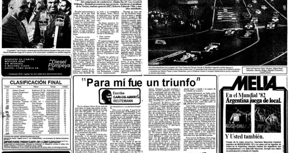 un regalo inesperado, su última carrera en Buenos Aires y la cima de la Fórmula 1