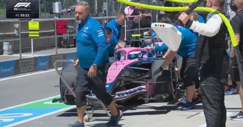 Colapinto no pudo dar ni una vuelta en una accidentada práctica libre en Montreal