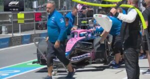Colapinto no pudo dar ni una vuelta en una accidentada práctica libre en Montreal