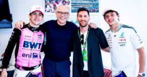 así fueron sus encuentros con el ganador Antonelli y con Colapinto que logró su mejor actuación en la Fórmula 1