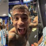 Utilice este título Nicolás Otamendi mostró el festejo íntimo de la Selección en el vestuario tras ganarle a Egipto y cree en base a ese titulo original un titulo nuevo, preciso, comprensible y que no pierda relacion con el titulo original. Necesito que me devuelvas solo y nada mas que el titulo nuevo.