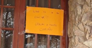 el sencillo cartel con el que anunció su partida tras una semana a puro cariño de la gente