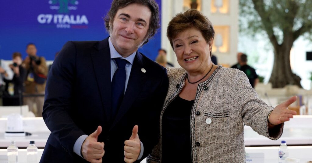 en medio del conflicto diplomático con Brasil, el Presidente recibe hoy a la directora del FMI