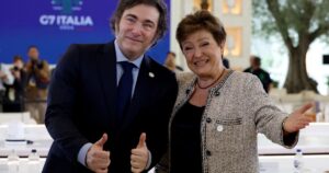 en medio del conflicto diplomático con Brasil, el Presidente recibe hoy a la directora del FMI