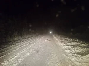 Cerraron por completo la Ruta 40 entre Bariloche y El Bolsón por nieve, hielo y viento blanco