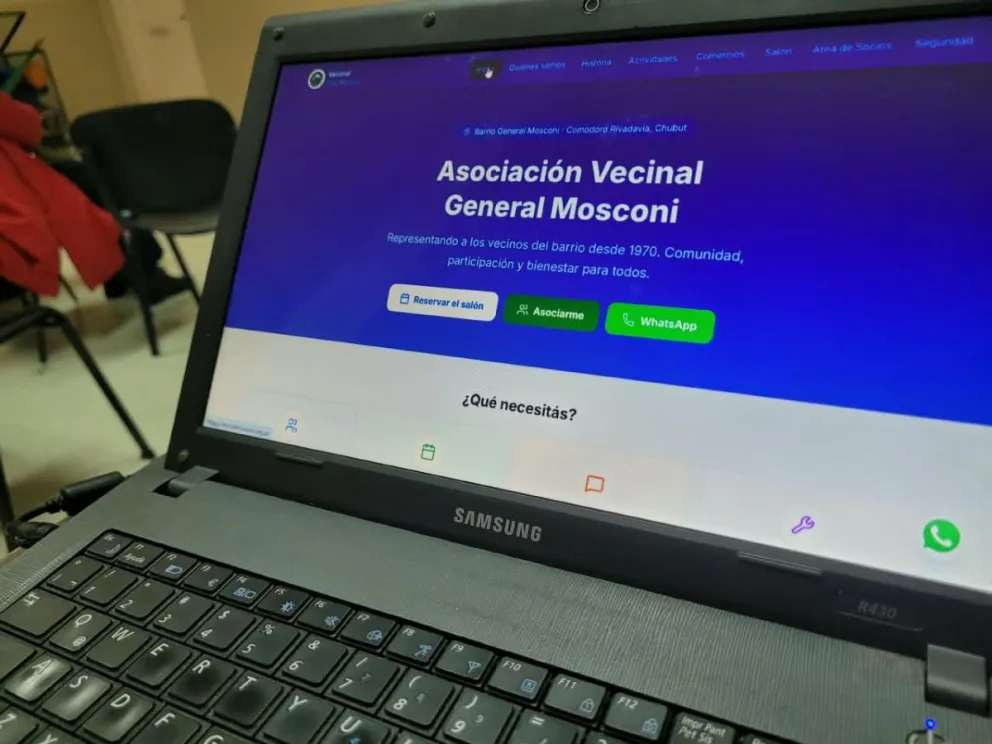 La Vecinal de Mosconi lanzó su página web para acercar servicios y trámites a los vecinos