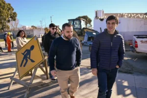 Torres supervisó el inicio de las obras del nuevo conducto pluvial de Comodoro que transformará el sistema de desagüe