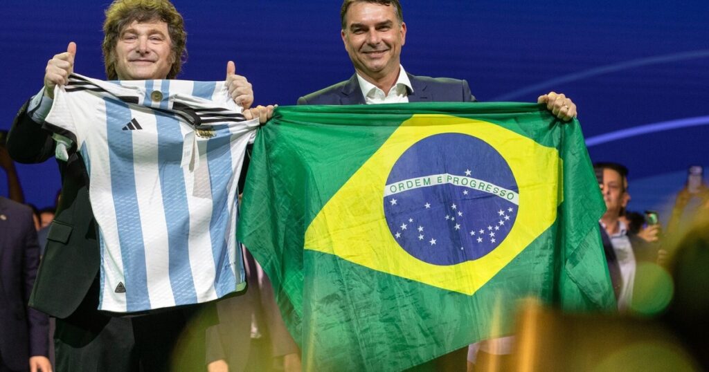 en medio de la crisis con Brasil, referentes de Bolsonaro se juntan con diputados de Milei