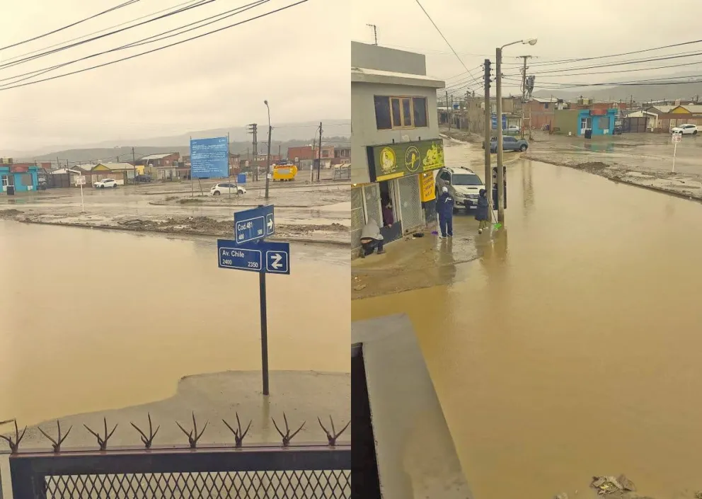 Comodoro registró un intenso temporal de lluvia: calles anegadas, colectivos desviados y vuelos demorados