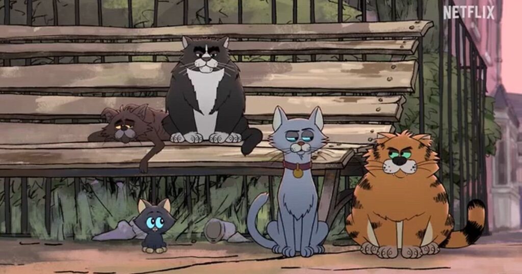 el creador y protagonista de la conmovedora "After Life" presenta "Gatos callejeros", no apta para niños