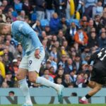 Utilice este título Manchester City guardó piezas de cara a la Champions, pero Haaland generó preocupación en la última jugada y cree en base a ese titulo original un titulo nuevo, preciso, comprensible y que no pierda relacion con el titulo original. Necesito que me devuelvas solo y nada mas que el titulo nuevo.